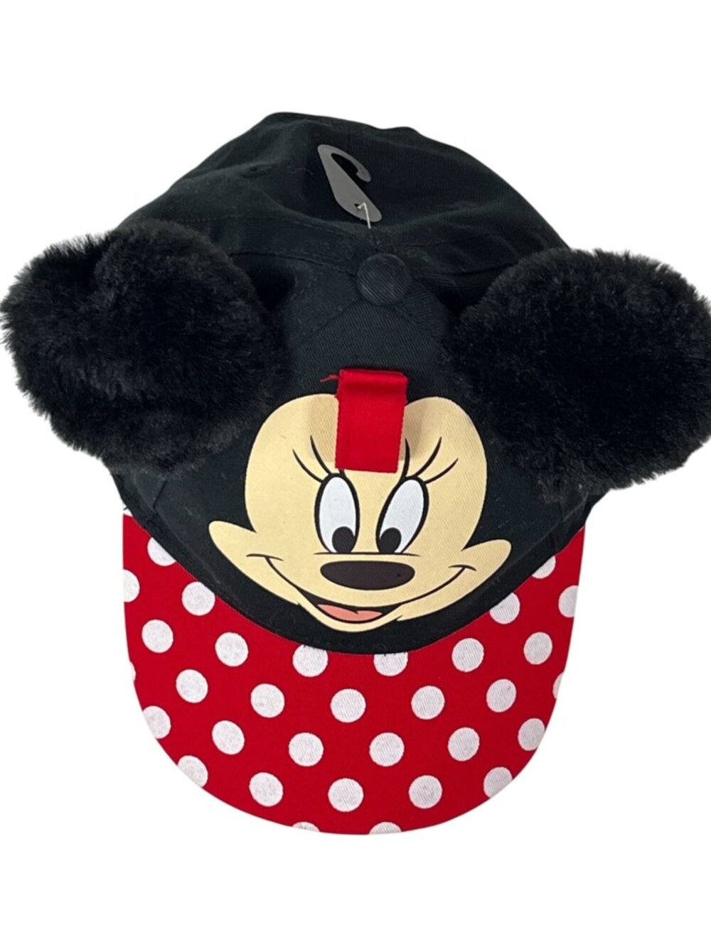 Disney Minnie Mouse Girls Red Black Polka Dot Baseball Cap Kids Hat